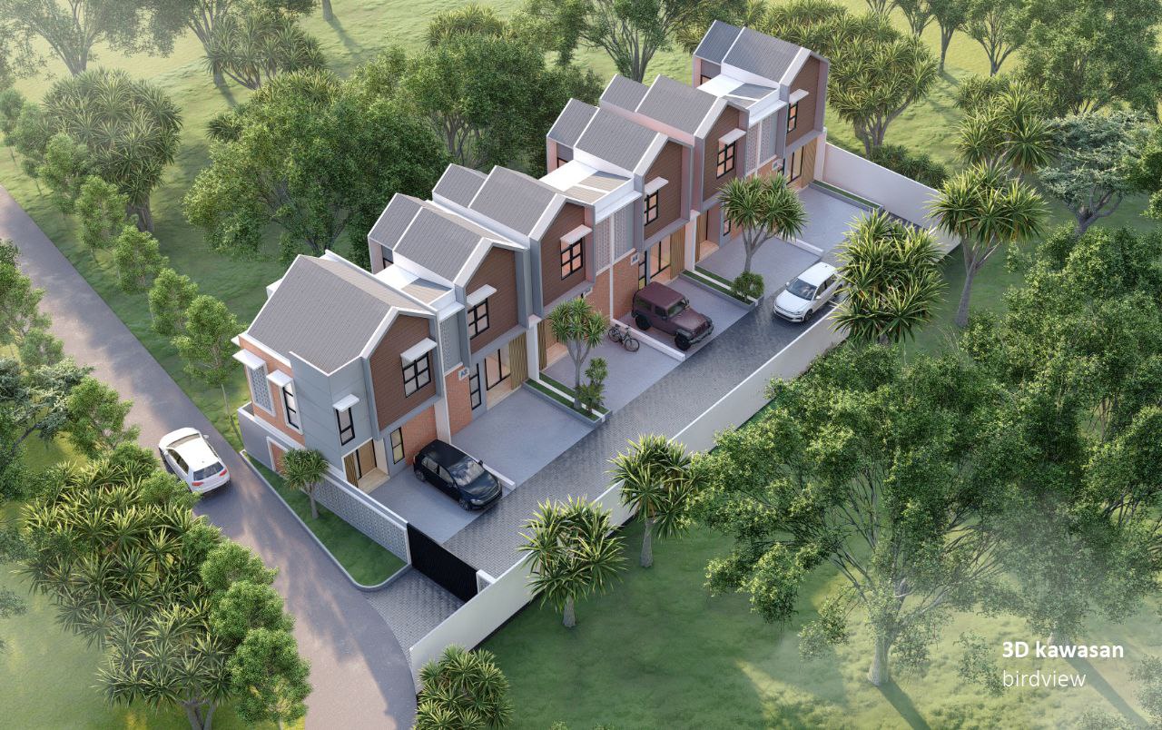 Rumah 2 Lantai Baru di Buaran Serpong: HANA Residence Tipe 55 LT 69, Rp 868 Jutaan 8 Fasad rumah baru HANA Residence Buaran Serpong