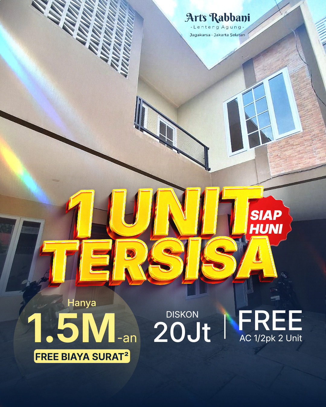 Rumah Syariah 2 Lantai Dekat Stasiun Universitas Pancasila: Arts Rabbani Residence Lenteng Agung Jakarta Selatan 139 Tampak depan Arts Rabbani Residence Lenteng Agung Jakarta Selatan